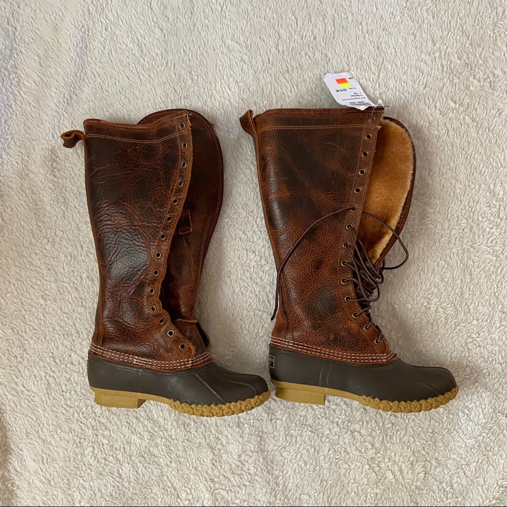 Women's L.L. Bean Boots, 16" Shearling-Lined - Picture 2 of 6